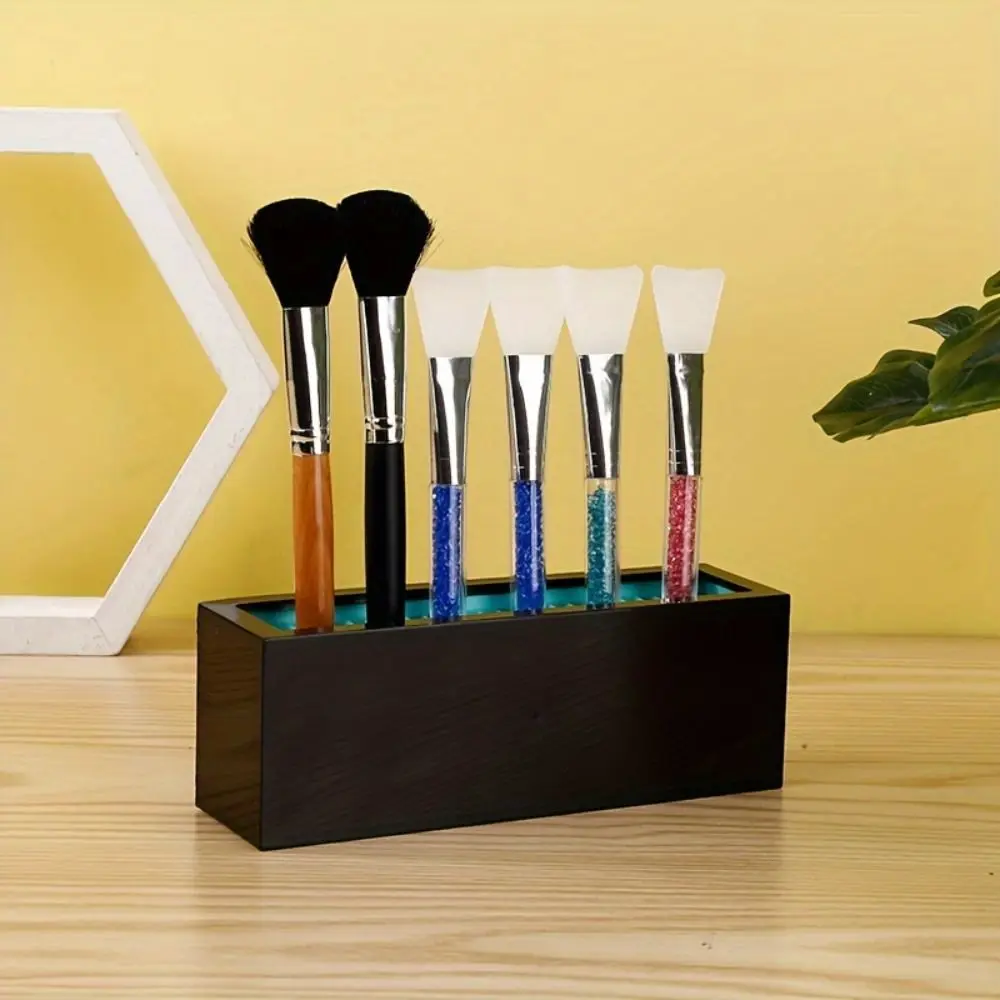 

Silicone Silicone Makeup Brush Storage Rack Plastic Simple Lip Gloss Storage Box Multifunction Vertical and Horizontal