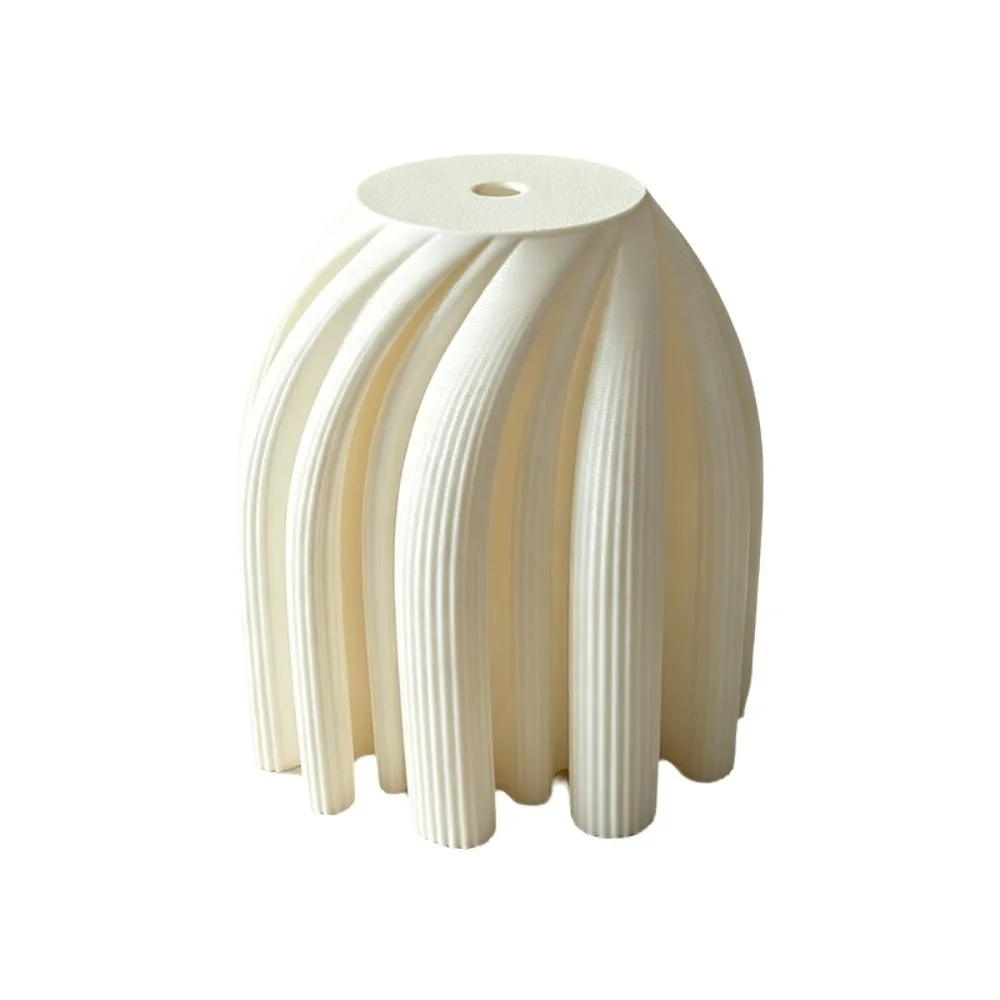 Exquisite 3D Printed Lampshade Layered Wave Texture Design Decorative Desk Lamp Lampshade Soft Light Semi-transparent