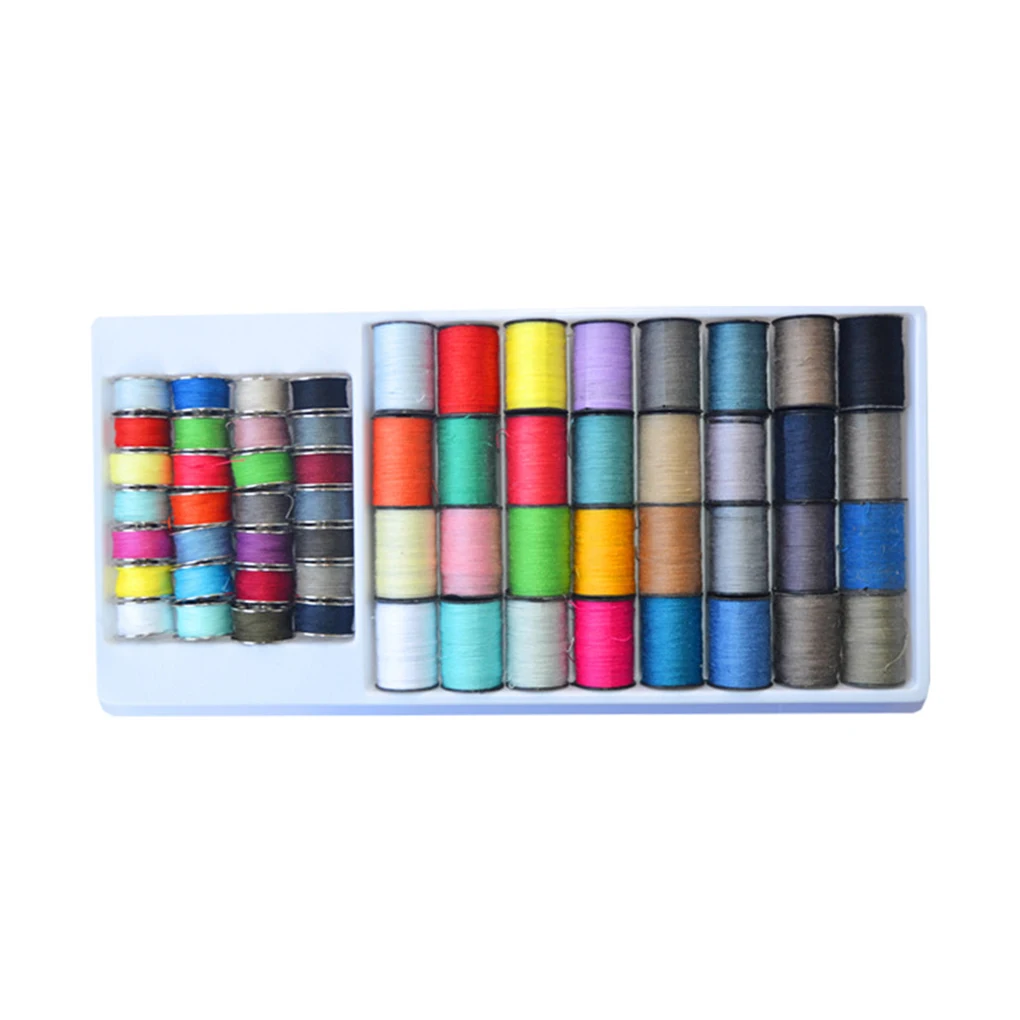 

60pcs/set Sewing Thread Set Household Mini Electric Crafting Sewing Machine Metal Bobbins and Thread Spools Random Color