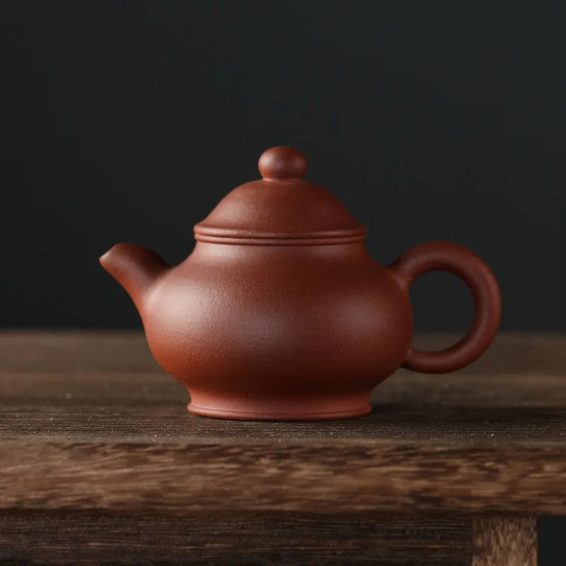 |Zhiming Yixing Small Capacity Purple Clay Pot Raw Ore Plain Cement Small Handmade Pan Teapot Household Teapot 100 Ml