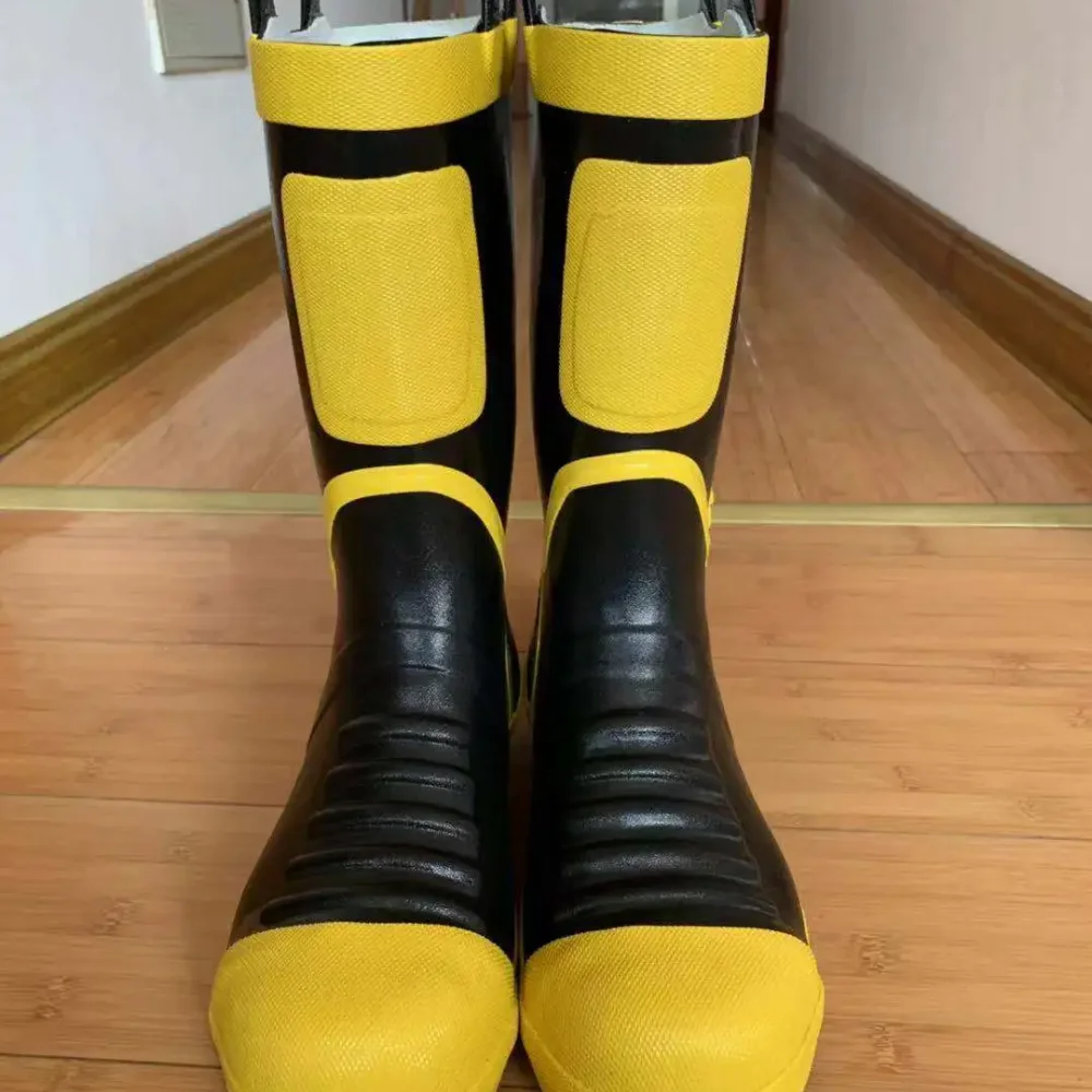 High Cylinder Emergency Rescue Boots, Bombeiro e Botas de Combate, Proteção contra Incêndio, Borracha, Anti Slip, Certificação da UE