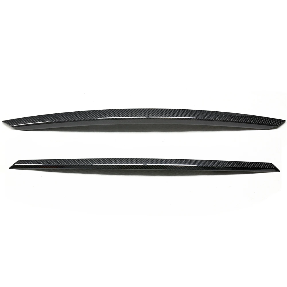 2pcs Rear Trunk trim For Infiniti 2014-17 Q50 Q50S Dry Carbon Fiber Rear Bumper Trunk Plate Trim Cover With Logo