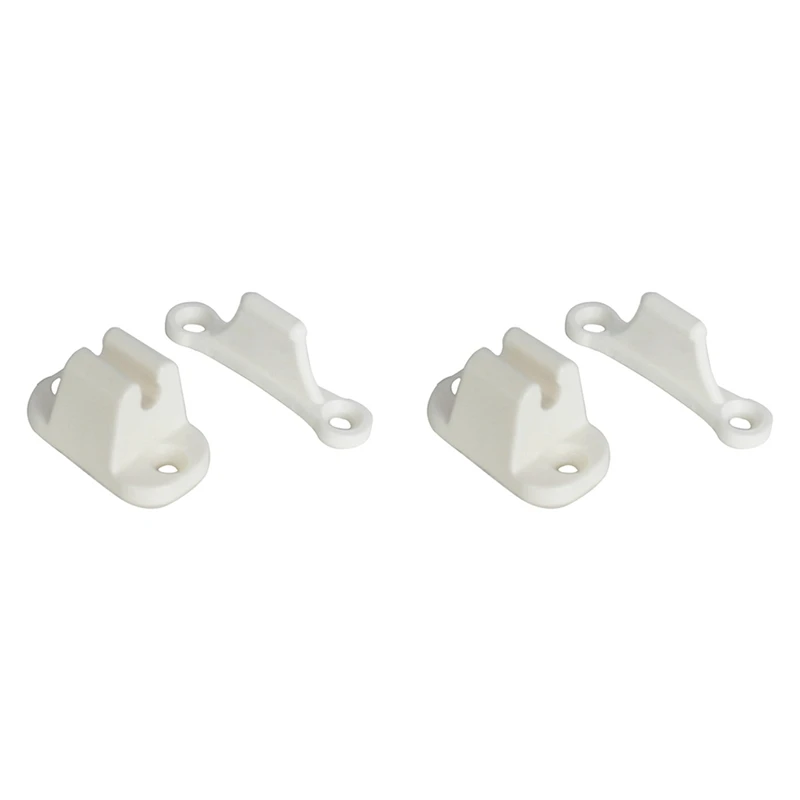 2X Door Retainer Kit T Shape Door Stop Retaining Catch Latch For Rv Caravan Motorhome Boat Door Retainer Holder White