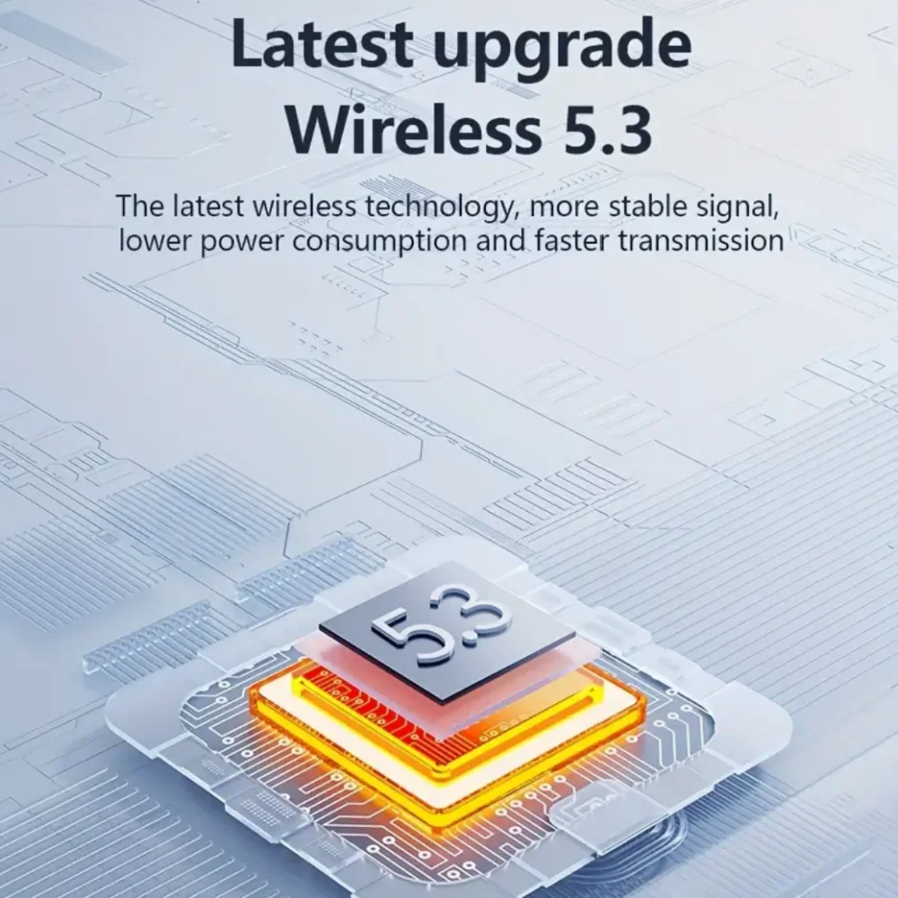 سماعة بلوتوث لهاتف iPhone/Xiaomi/oppo/Samsung مع سماعات رأس رياضية لاسلكية بخاصية إلغاء الضوضاء النشطة ANC+ENC #3