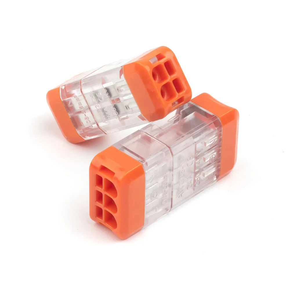 

10Pcs Quick Docking Wire Connector Universal Compact Parallel Hard Wire Splitter Connectors Pct Butt Conductor Terminal Block
