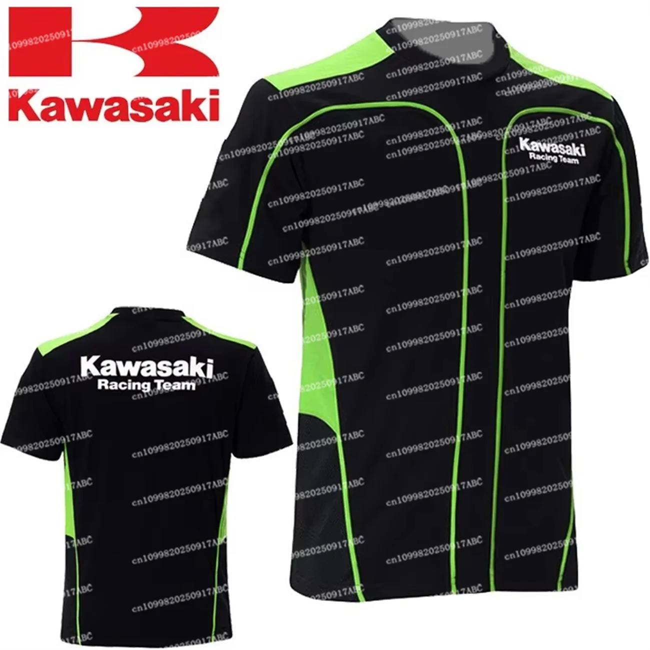 

（Kawasaki ）Summer Men's Tshirt Kawasaki T-Shirt Kawasaki Racing Suit Men 3D Printed Women T-Shirt Motorcycle Riding Tshirt