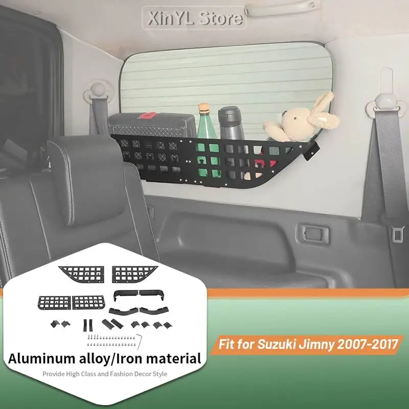

1Pair Aluminum Alloy Tailgate side Window Storage Enclosure Storage Rack For Suzuki Jimny 2007-2017 Accessories