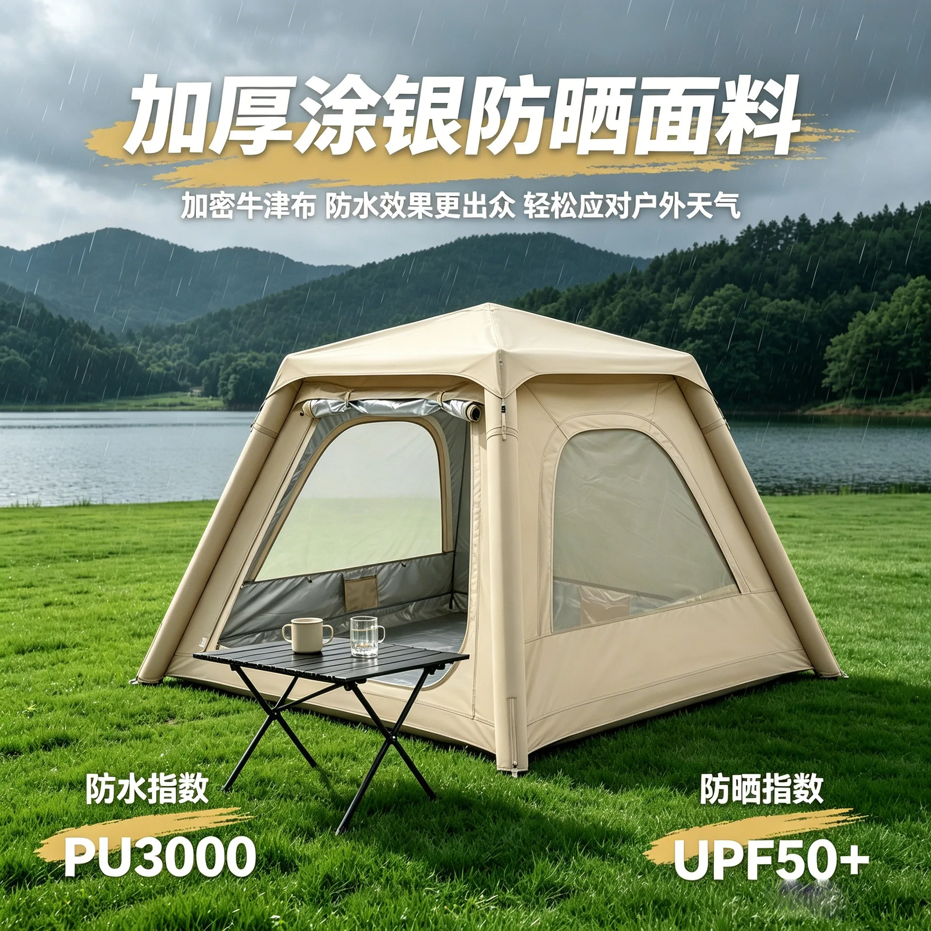 Inflatable Tent Outdoor Portable Integrated 5.3 M2 Automatic Quick-opening Sun Protection Camping Tourism Outing Equipment