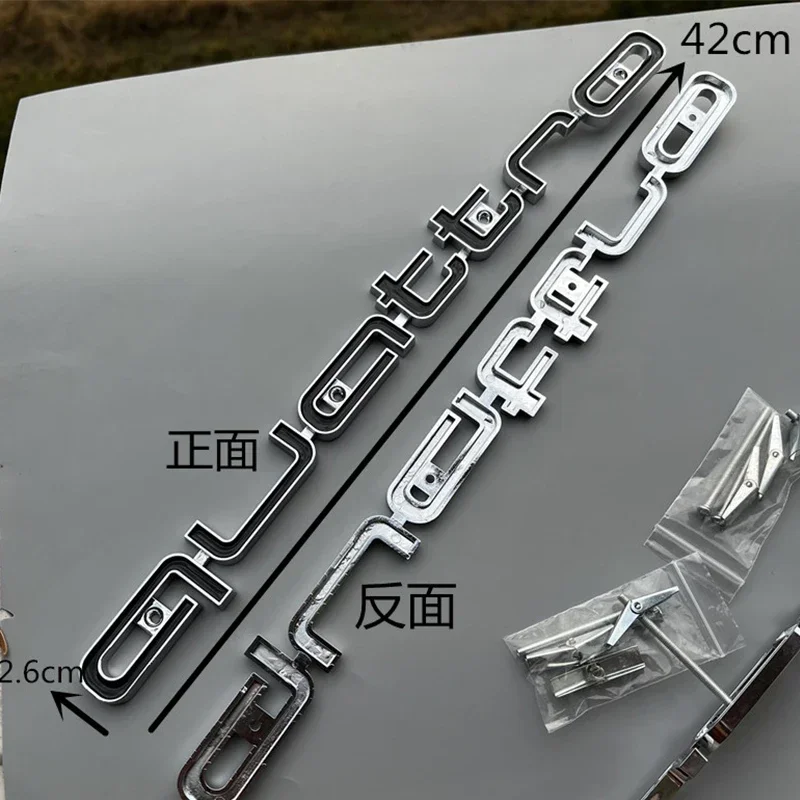 ABS Car Front Grille Emblem for Audi Quattro Logo RS6 RS7 A6 A3 A4 A5 A7 A8 Q3 Q5 Q7 RS3 RS4 RS5 Badge Exterior Accessories