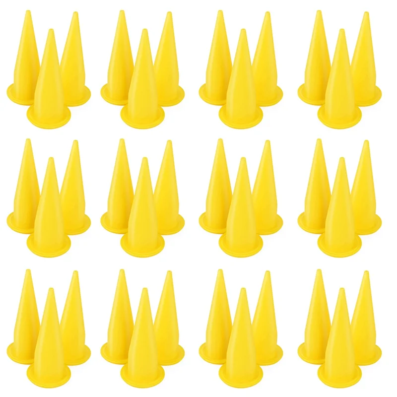 50PCS Yellow Cone Nozzle for Bulk Caulk Tools for Caulking Nozzle Applicator Caulk Cap Replacement