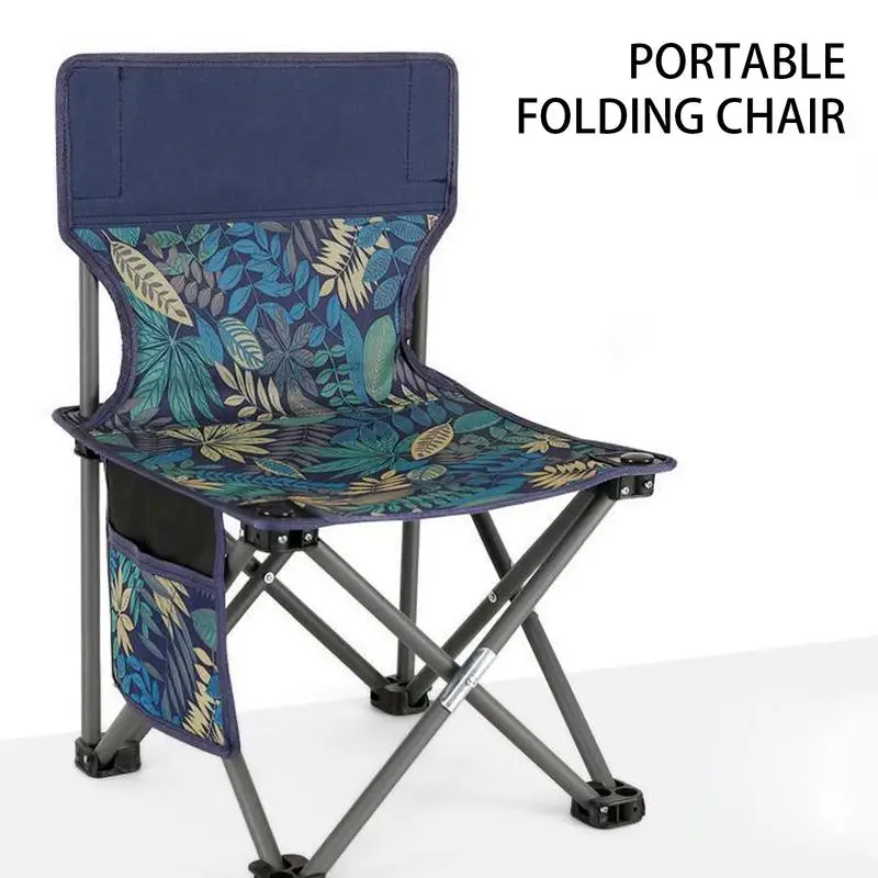 

Portable Camping Chairs super portable stool picnic beach chair leisure picnic back chair Picnic Seat With Side Pocket Support