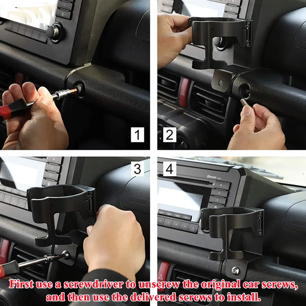 Car Phone Holder Mount Multifunction Water Cup Drink Stand Bracket for Suzuki Jimny JB64 JB74 2019-2024 Interior Accessories