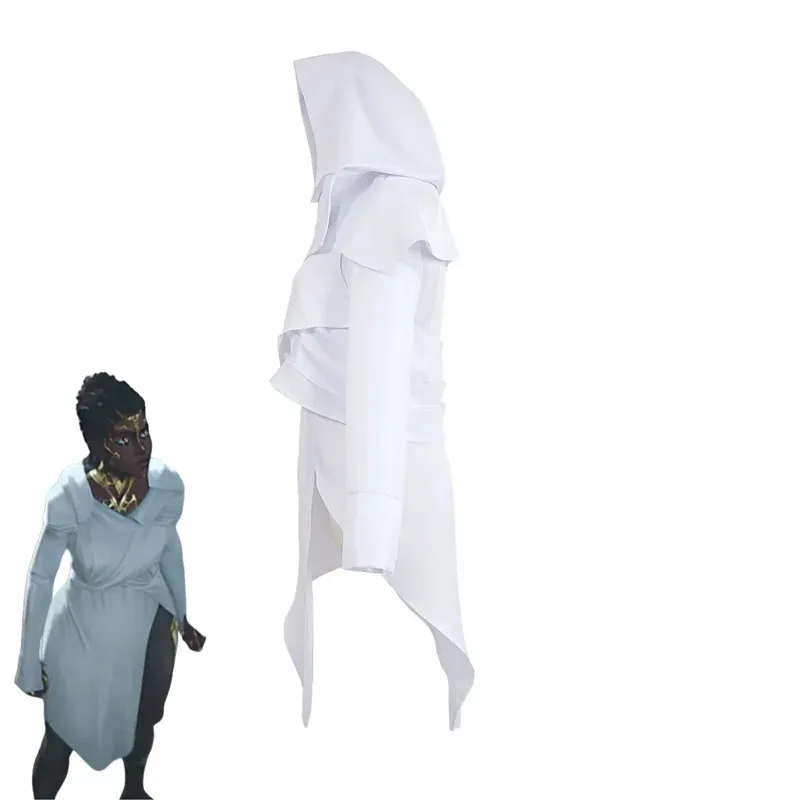 Juego LOL Arcane Season Mel Medarda disfraz de Cosplay fantasía vestido con abertura blanca falda con capucha mujer adulta traje de Carnaval Sexy cm;5