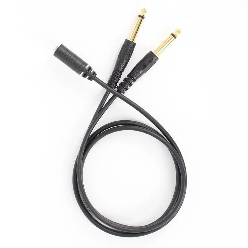 

3.5mm (Mini) 1/8" TRS Stereo Female To 2 Dual 1/4 Inch 6.35mm Mono TS Male Y Splitter Cable 5ft/1.5m