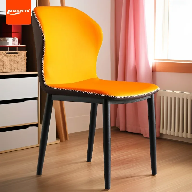 

AOLIVIYA Coffee Shop Dining Chair A4 Modern Nordic Designer Wooden Backrest Chair Soft And Comfortable Hotel Stylish Minimalist