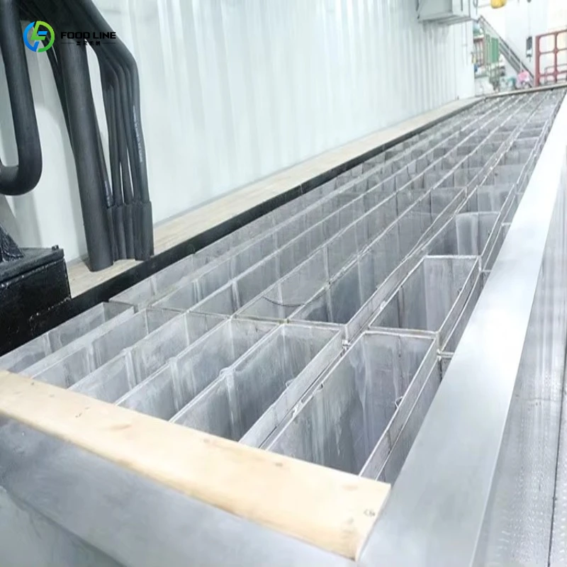 Container Block Ice Machine Direct Cool Engine Gear Motor Salt Water Industrial Plant for High Capacity Ice Storage