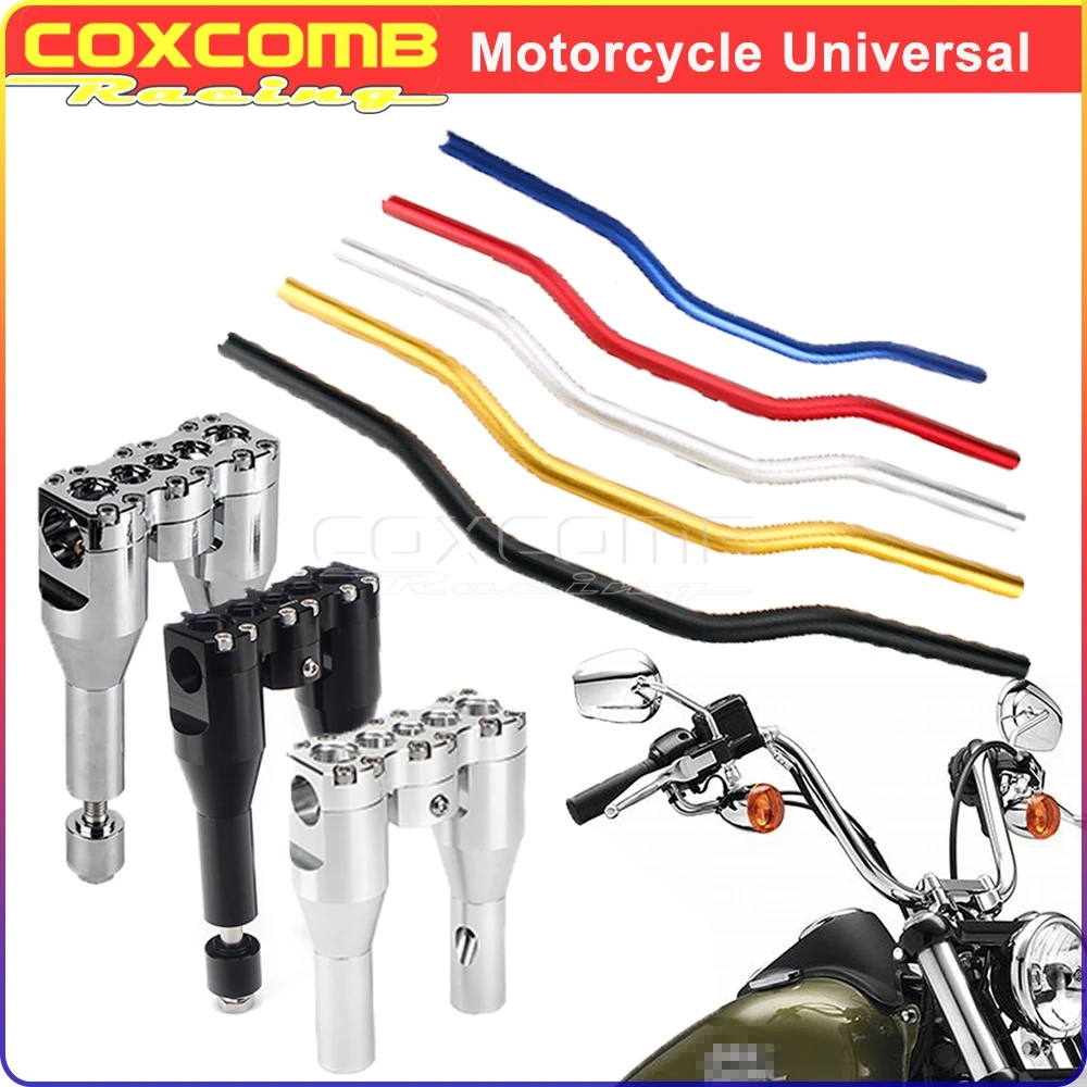 

Motorcycle Universal 1" Diameter Handle Bar Handlebar Riser For Harley Sporster Softail Street Bob Low Rider Dyna FXBB FXBR FXD