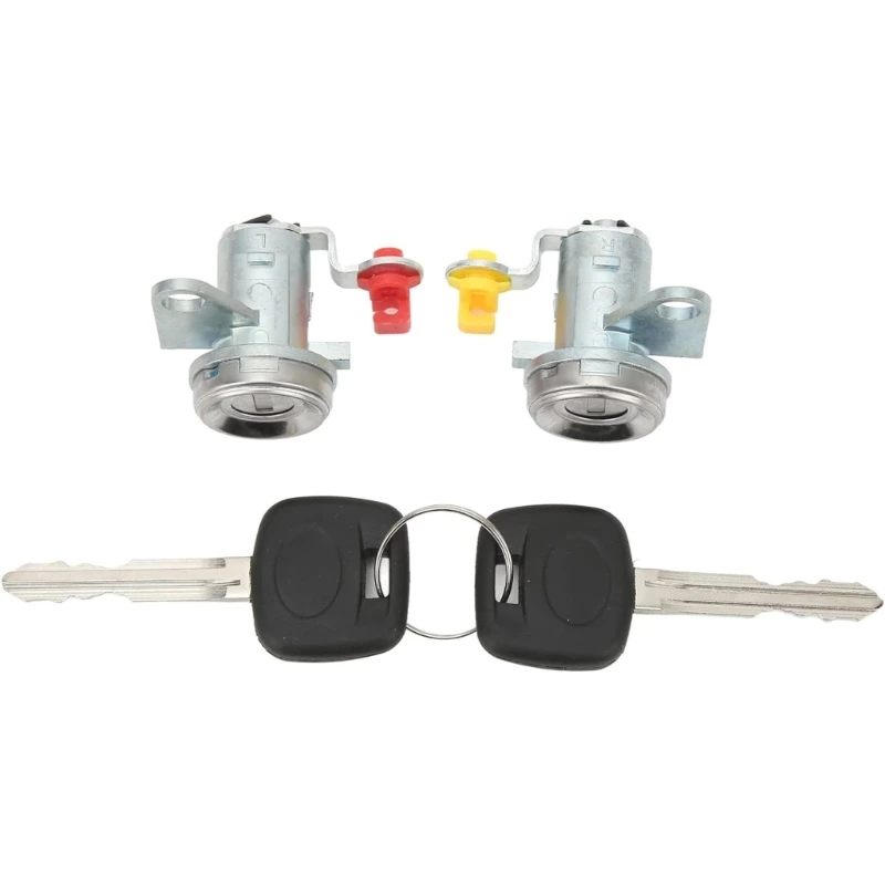 02DE  Car Door Lock with Key for Prizm 1993-1997 Replace 69051-12340 69052-12340 69051-12360 69052-12360 Lock Cylinder