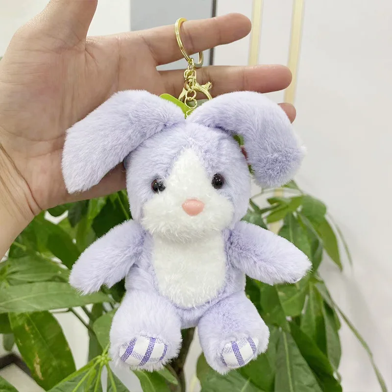 LLavero de juguete de peluche de conejo perfumado de dibujos animados, colgante de animales de peluche, bolsa de conejito para niños, mochila colgante, regalo de muñeca para niña, 18cm