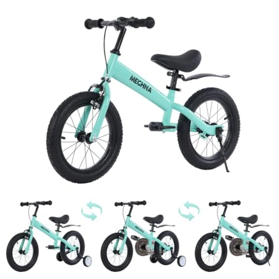 

Балансир 2 в 1, 14-дюймовый велосипед на колесах для малышей 3-7 лет со съемной подставкой для ног, суппорт и подставка для тренировок