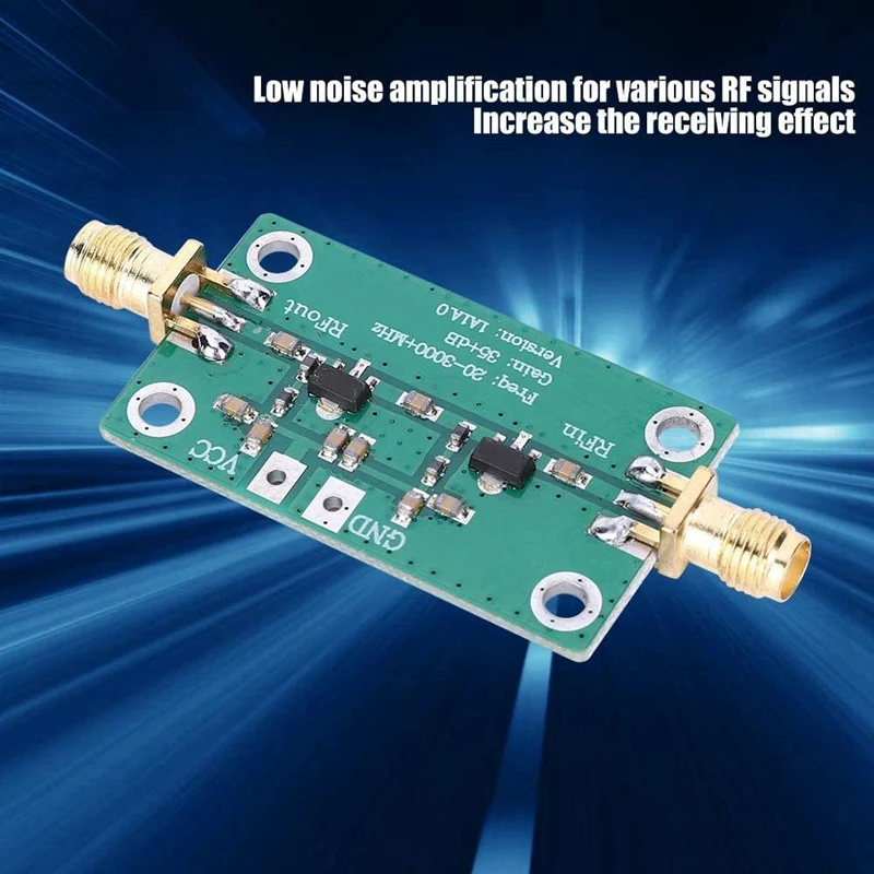 RF Signal Amplifier Module DC 3.3-6V 20-3000Mhz 35DB Amplification Gain Low Noise For Broadband