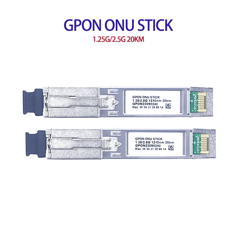 GPON SFP ONU Stick With MAC SC Connector DDM pon 1.25G/2.5G 1310nm/1490nm module