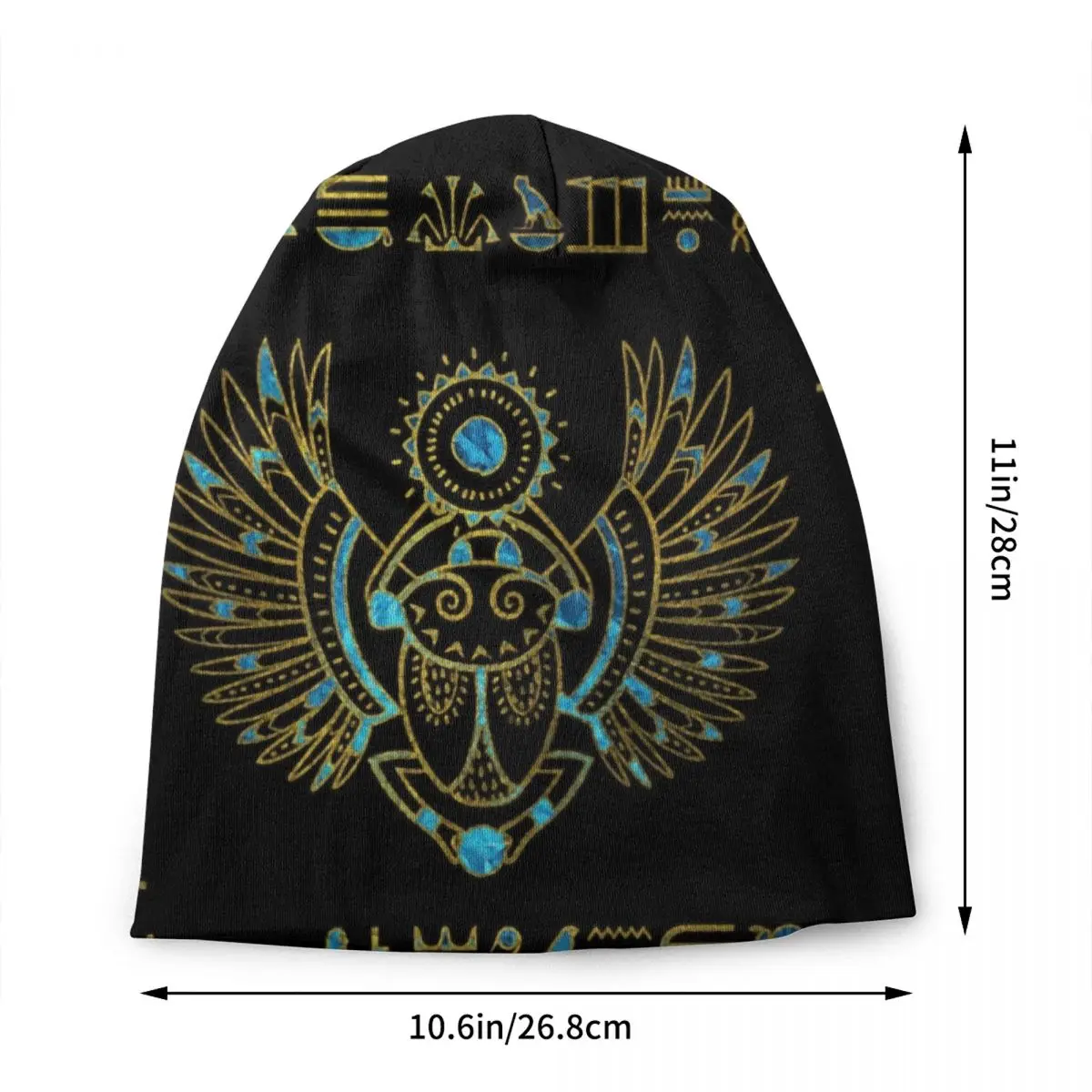 Egyptian Scarab Beetle Beanie Cap Unisex Winter Warm Bonnet Femme Knit Hats Cool Outdoor Ski Ancient Egypt Skullies Beanies Hats