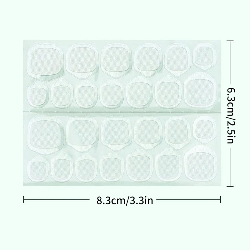 لاصق أظافر لاصق مزدوج الجوانب ، علامات لاصقة ، مقاومة للماء ، أظافر مزيفة قابلة للتنفس ، أطراف أظافر اصطناعية هلامية ، ورقة واحدة