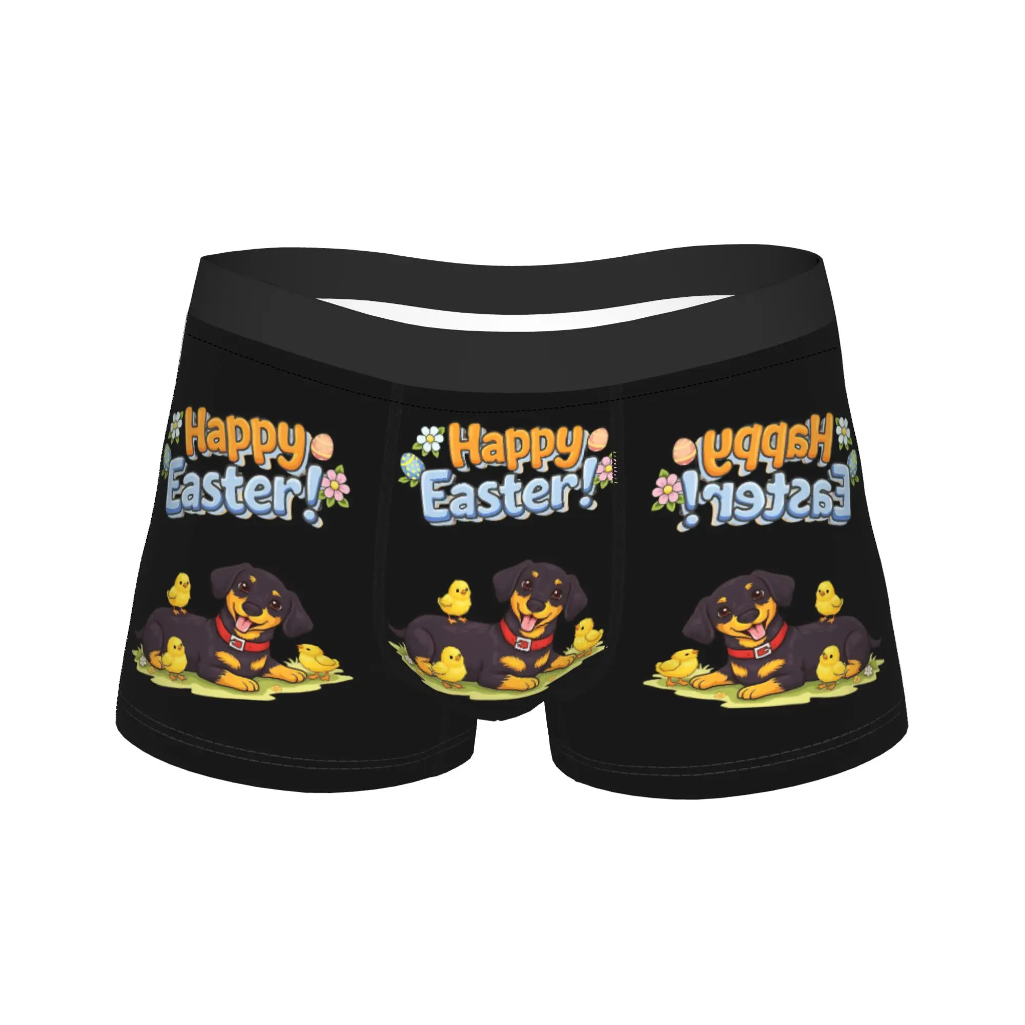 Calzoncillos bóxer cómodos para hombre con estampado de Feliz Pascua Dachshund con pollitos, tallas grandes, ¡Gran oferta!