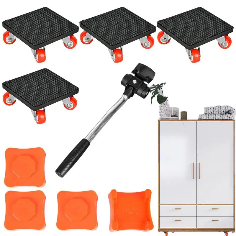 

Furniture Moving Wheels Heavy Duty 360 Rotatable Furniture Moving Sliders With 4 Wheels Portable Material Handling Products For