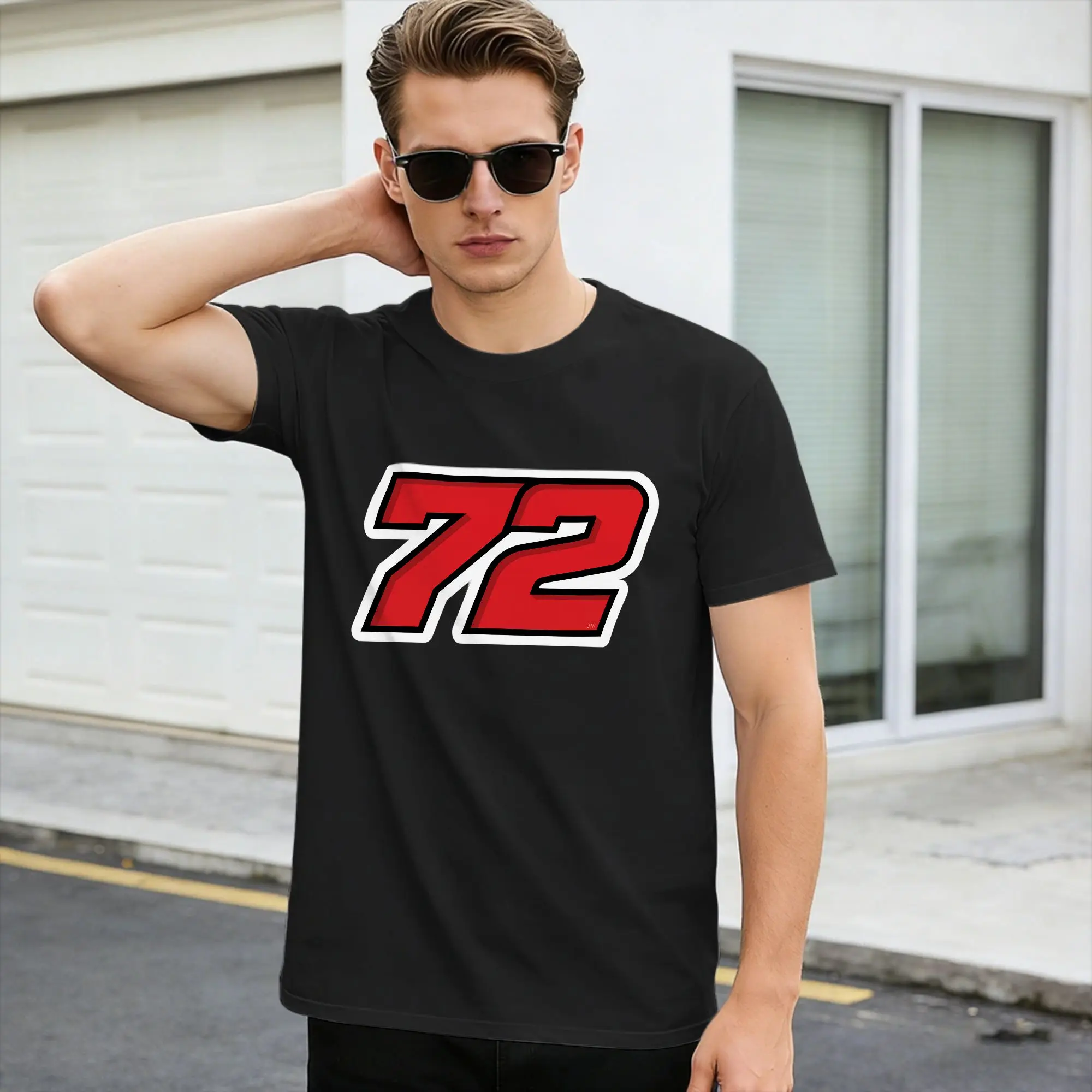 Streetwear T-Shirt Marco Bezzecchi 72 Cotton T Shirts  Fashion Tshirt for Male Summer Y2K Casual Casual Short Sleeve Top Tees,