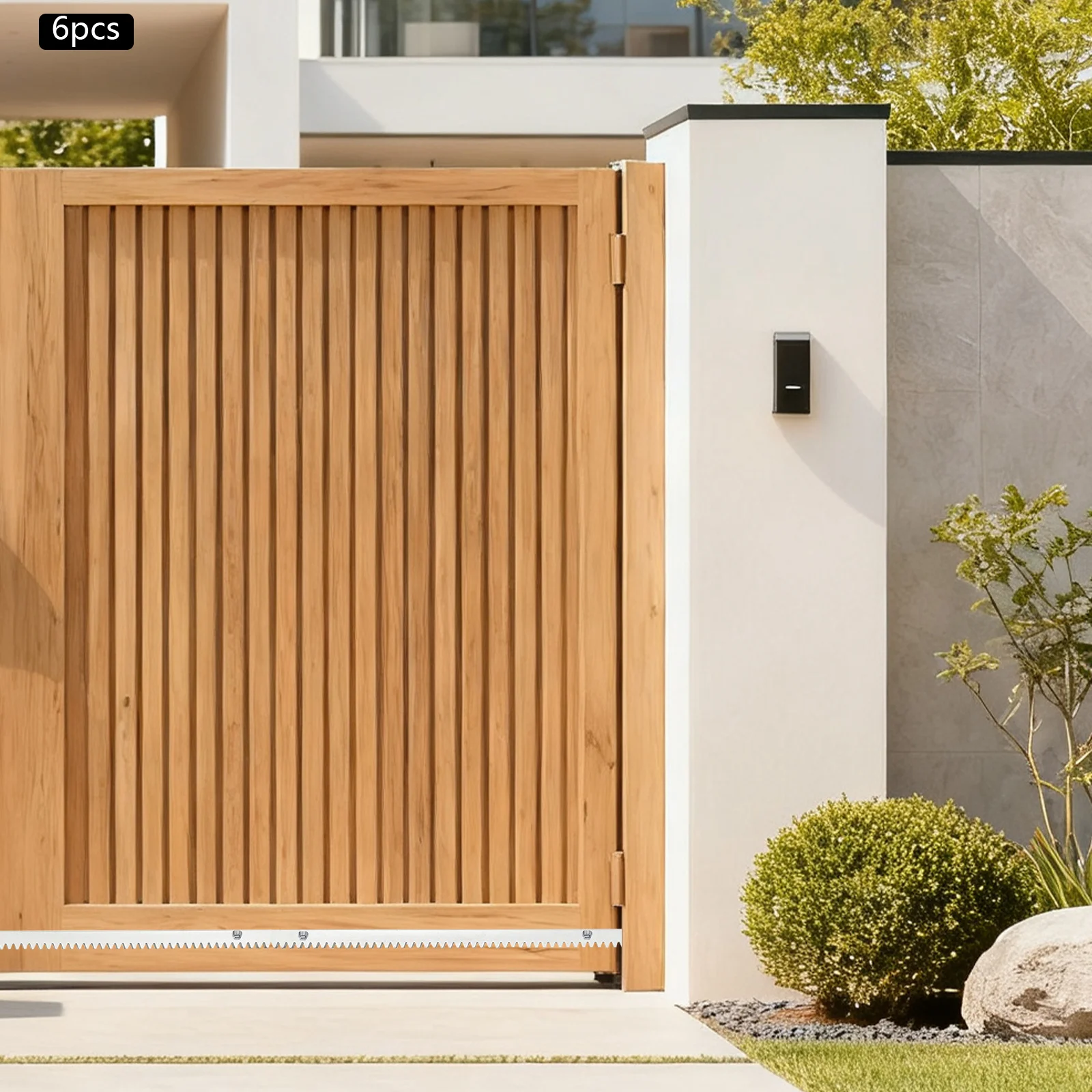 6PCS Sliding Door Gear Rack 0.47in Thick Sliding Door Toothed Bar 6m Combined Gear Rail for Villa Factory Automatic Sliding Door