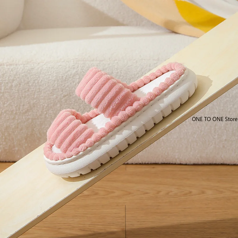 جديد إمرأة النعال المنزل سميكة وحيد المفتوحة تو عبر الفرقة رقيق سوليد الشرائح الداخلية سوليد عدم الانزلاق شباشب حمام بالجملة #3