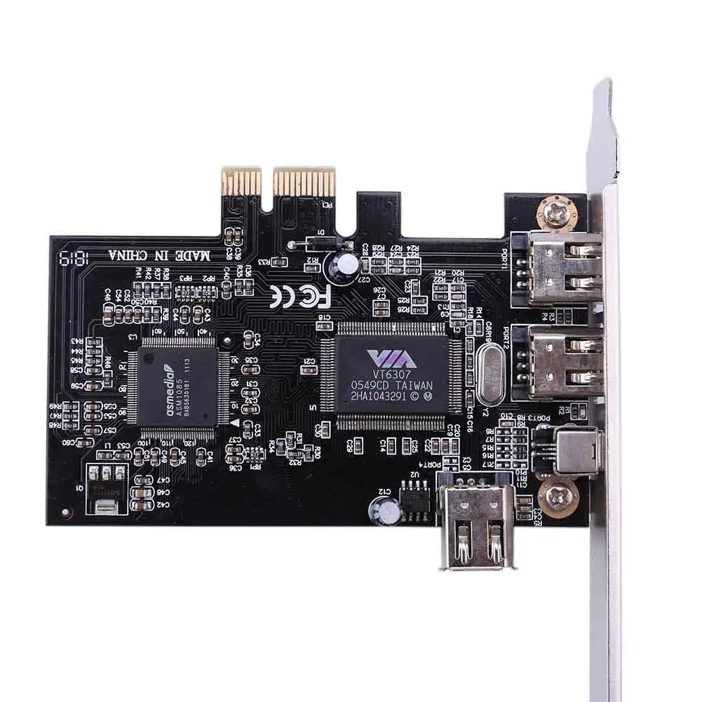بطاقة PCIe 1394 جديدة DV HDV HD التقاط الفيديو PCIe 1394 A B FireWire بطاقة 1394 إلى PCI-e 1X لسطح المكتب