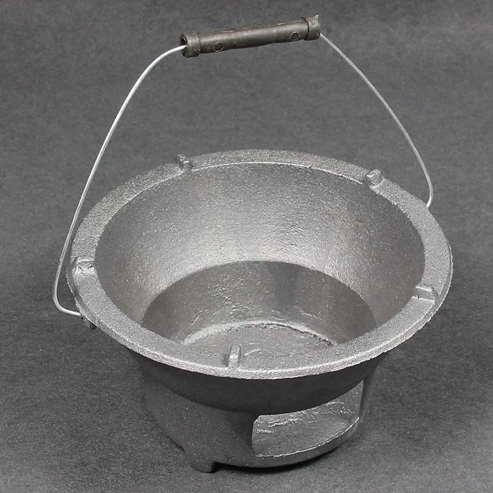 1Pc Premium Cast Iron Stove Multi Functional Charcoal Barbecue Grill Portable Outdoor Bbq Cooking Tool Reusable Fireplace Pit