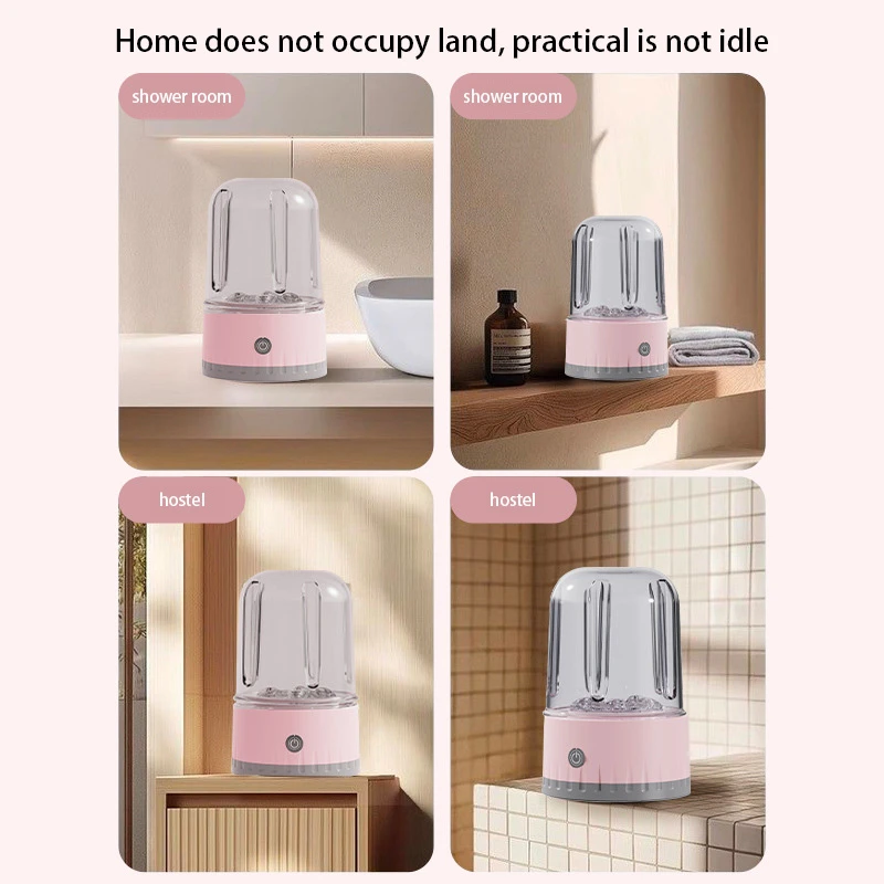 1L Mini Rechargeable Cleaner Underwear Travel Portable Small Socks Washing Machine Dehydration Portable Cleaning Bucket