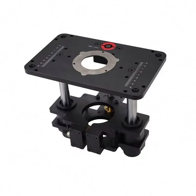 New TEBAK W-34 Precision Woodworking Tool Router Lift Workbench Trimmer 65mm 69mm Wood Router Table Set up Lift with Plate