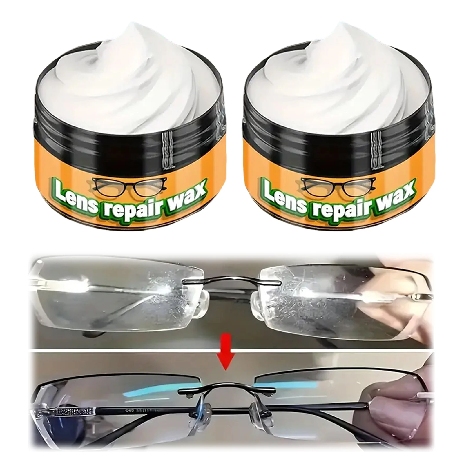 Glasses Repair Wax Multi Purpose Eyewear Scratch Restorer Bundle Reusable Eye Glass Scratches Removers for Quick DIY Restoration