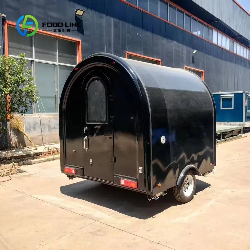 

Energy Efficient Round Food Trailer Customizable Countertop Mobile Cart for Hot Dog Pizza Snack Selling