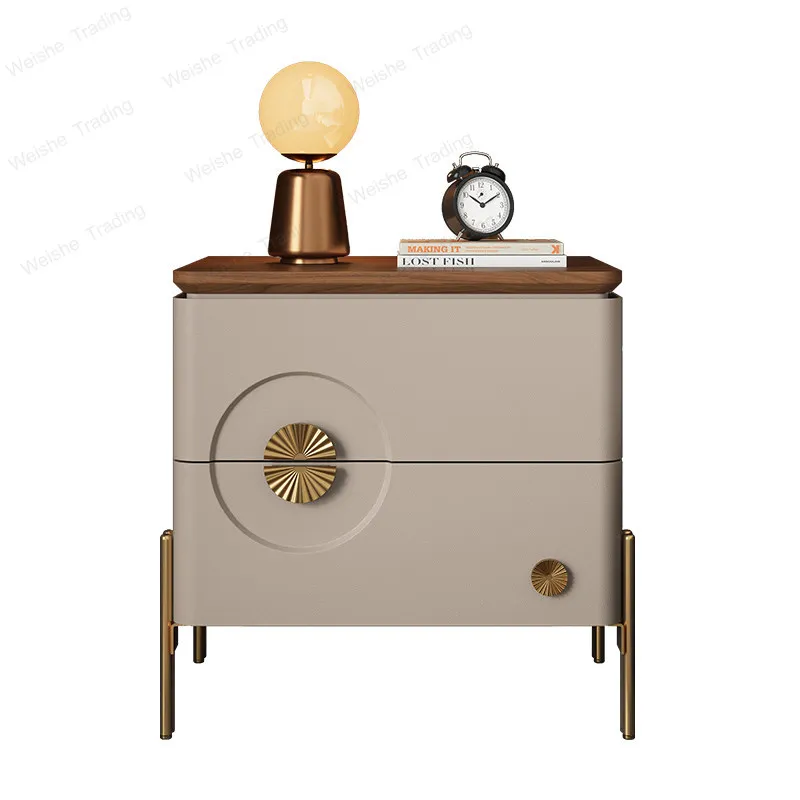 Mesita de Noche Vintage Premium, Elegante, Lujosa, Glamurosa, Única, de Calidad, Delicada, Velador de Dormitorio, Muebles para el Hogar