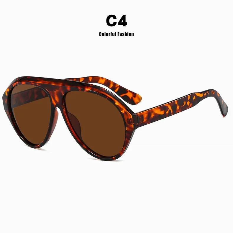 Übergroße Pilot Sonnenbrille Frau Luxus Marke Vintage Ein Stück Sonnenbrille Für Dame Beliebte Großen Rahmen Shades Brillen UV400 – Detail 10