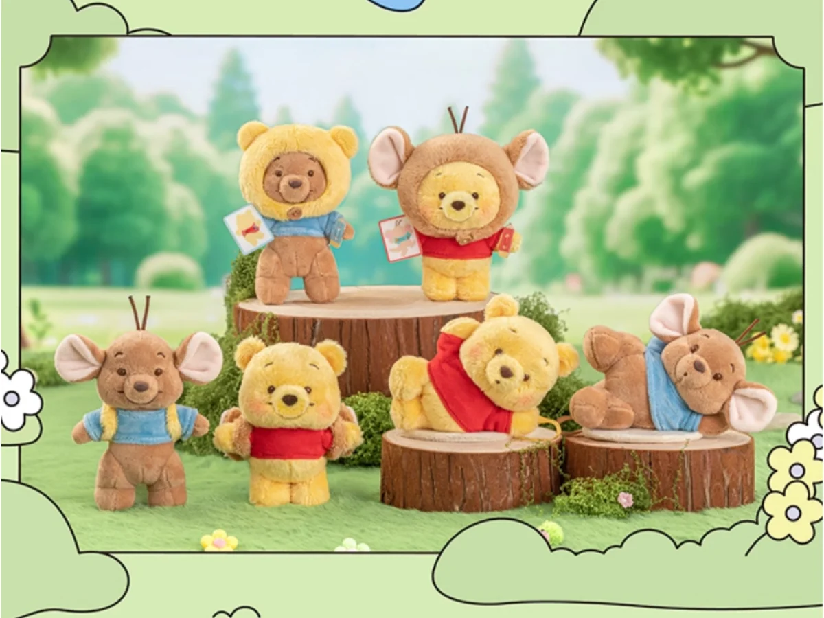 

Genuine Winnie The Pooh Blind Box Candy Vinyl Series Plush Doll Mystery Box Plush Pendant Doll Girl Toy Customized Gifts