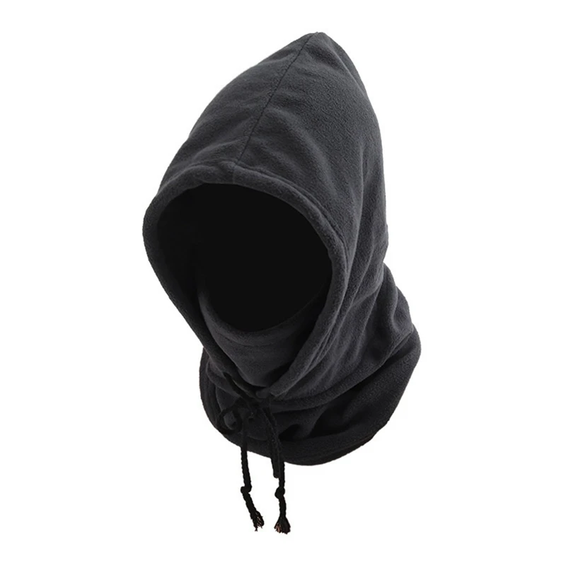 Men Women Unisex Winter Balaclava Knit Hood - Windproof Mask with Drawstring Motorcycle Riding Headgea Warm Knitted Cap