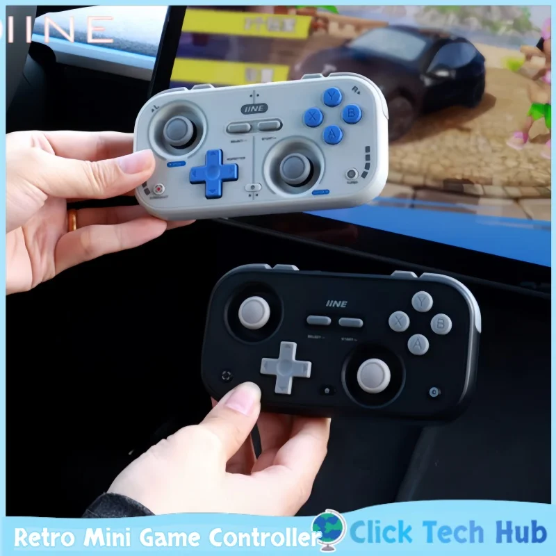 Iine Retro Mini Game Controller Card Hall Joystick Portable Page Flip Streaming Simulator Switch2 Android Ios Pc Car Ns Gamepad