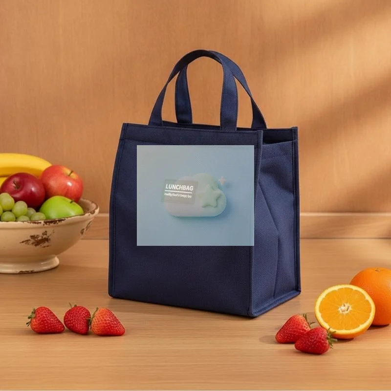 Insulated Lunch Bag Thickened Insulation Oxford Fabric 3D Square Thermal Food Tote for School Office Camping Picnic