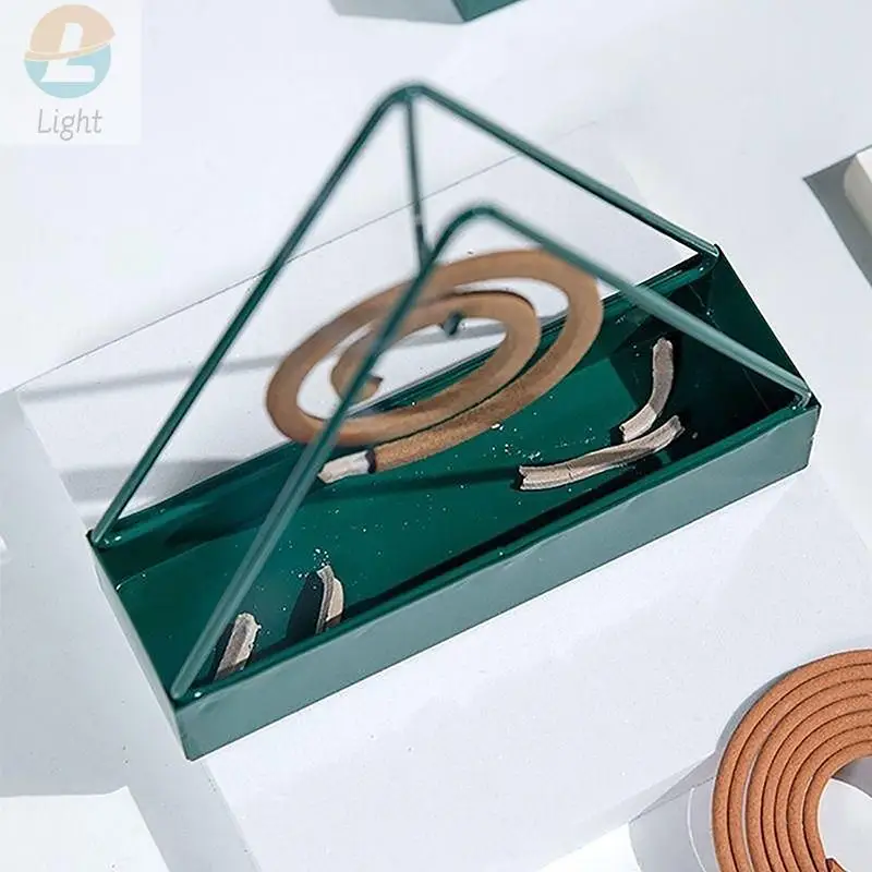 Iron Mosquito Coil Holder Incense Holders Coil Incense Burner Frame Modern Repellent Incense Rack for Household Bedroom Patio