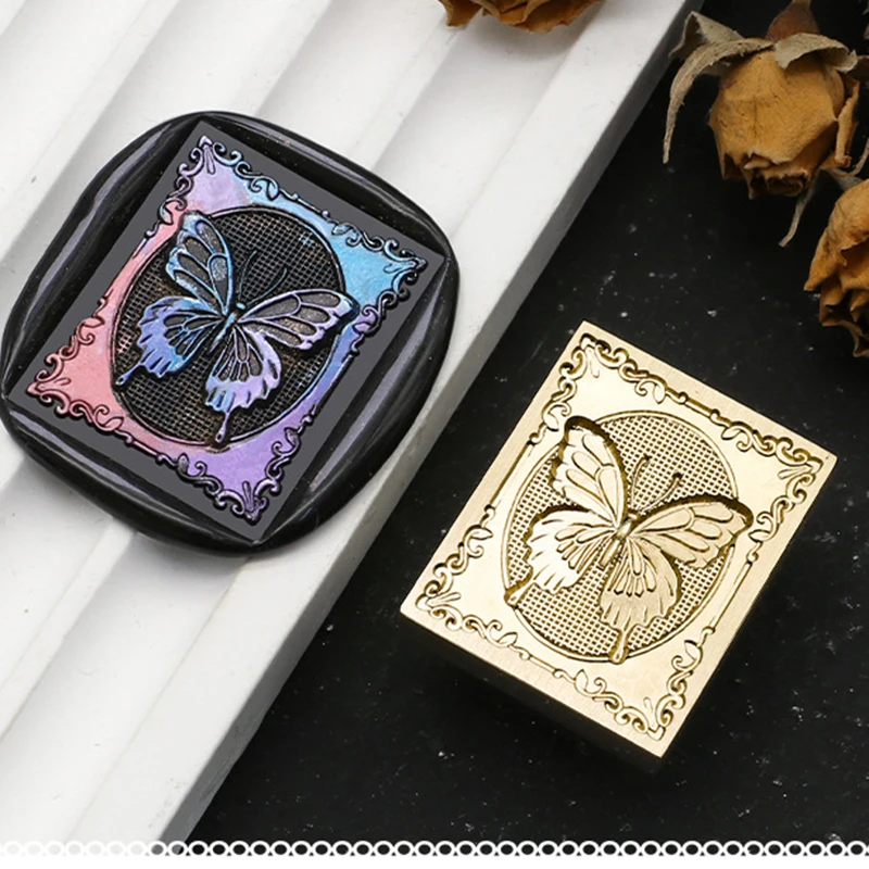 Bee Cow Head Insect Squirrel Eagle Butterfly Cat Wax Seal Stamp Removable Round Brass Head For Decor Gifts Weddings Envelopes