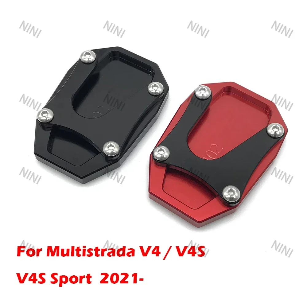 

Motorcycle For Ducati Multistrada V4 S V4S Sport 2021 2022 2023 Kickstand Foot Side Stand Extension Pad Support Plate