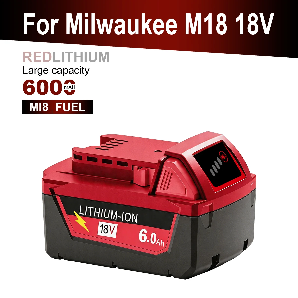 

Зарядное устройство для аккумуляторов Milwaukee M18 18V 6.0Ah XC Li-ion, замена 48-11-1860 M18B5, для беспроводных электроинструментов M18, аккумулятор 18650