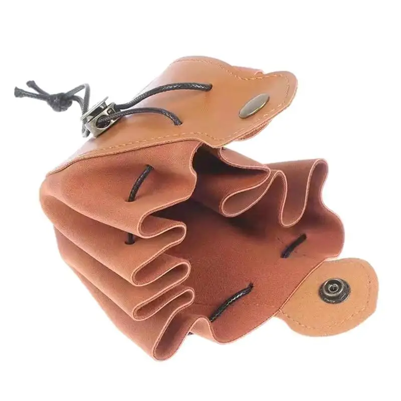 652F Multipurpose PU Drawstring Purse Storage Bag for Small Crafts